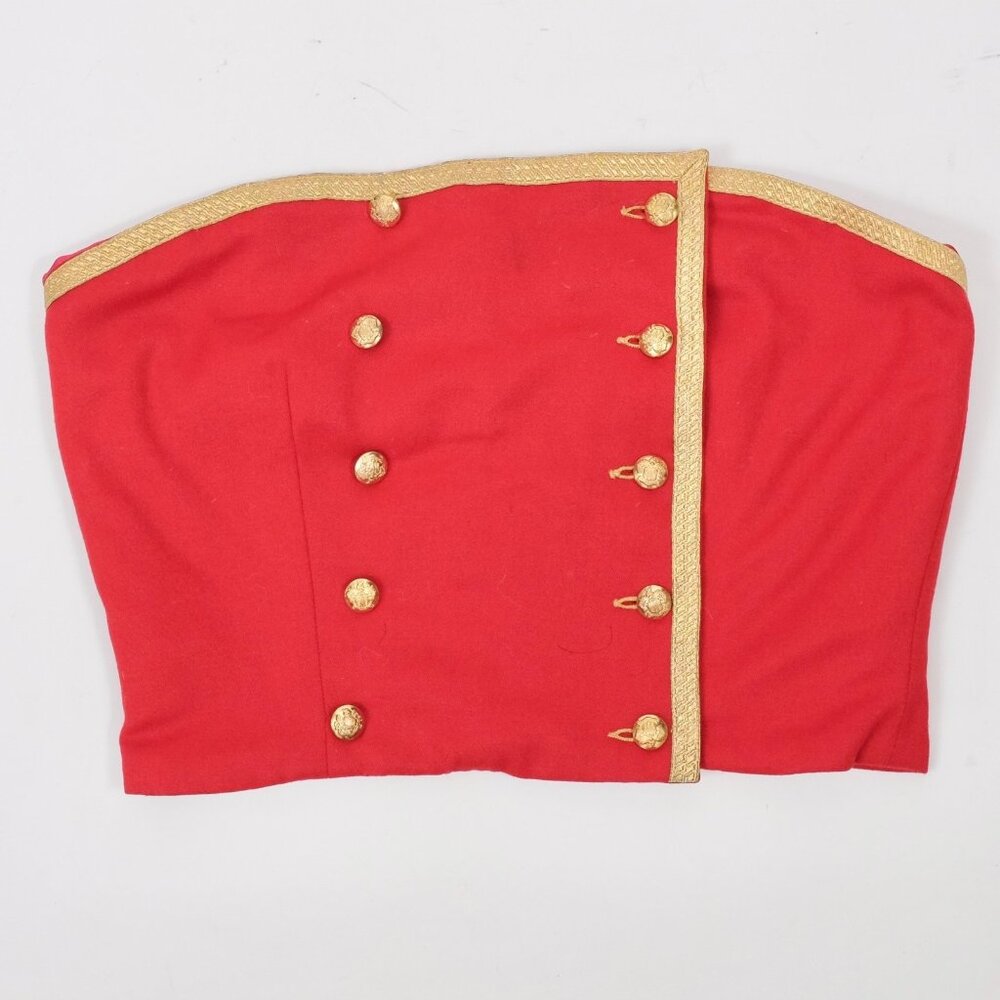 Ralph Lauren Purple Label Collection Small corset bustier top vintage red gold - Picture 5 of 13